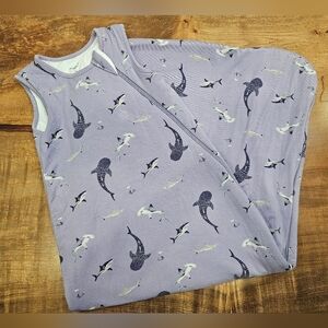 Kyte taro purple shark sleep sack large 1 tog PLAY small stain pulled stitches